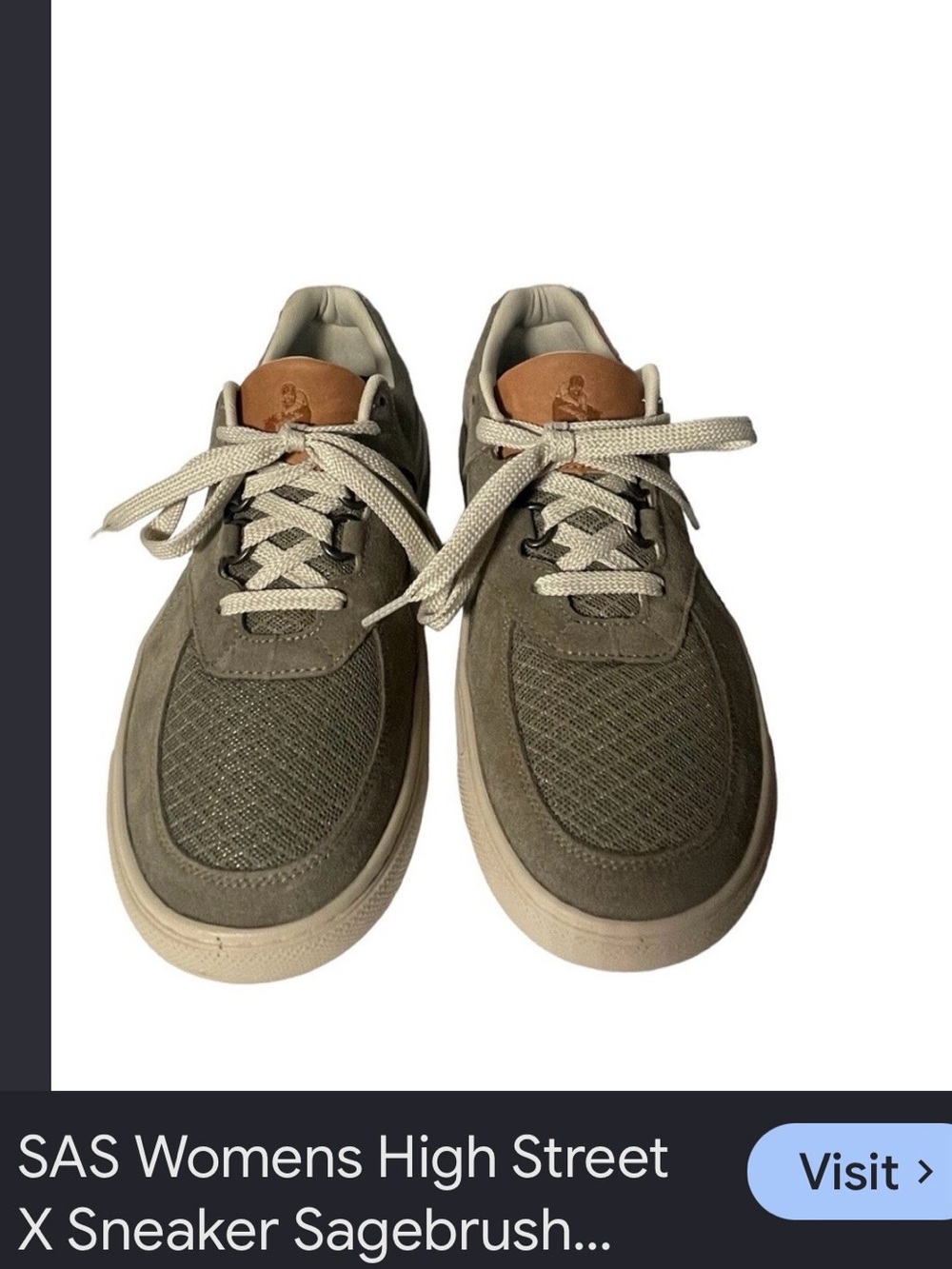 SAS womrn Olive Gray Suede & Mesh Lace-Up Sneakers x high street laced
Sneakers